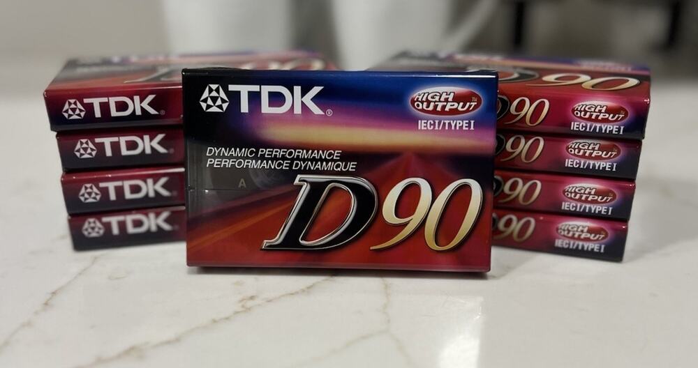 Vtg TDK D90 High Output Blank Audio Cassette Tape Type I Normal Bias NOS Sealed